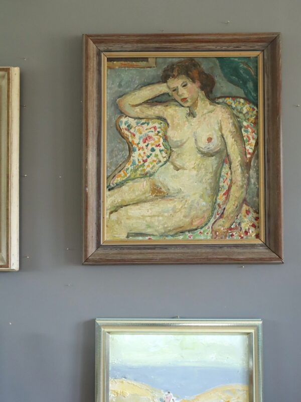 Nude on Patterned Armchair - Image 2