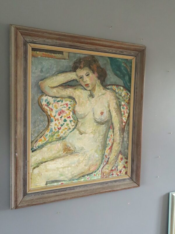 Nude on Patterned Armchair - Image 4