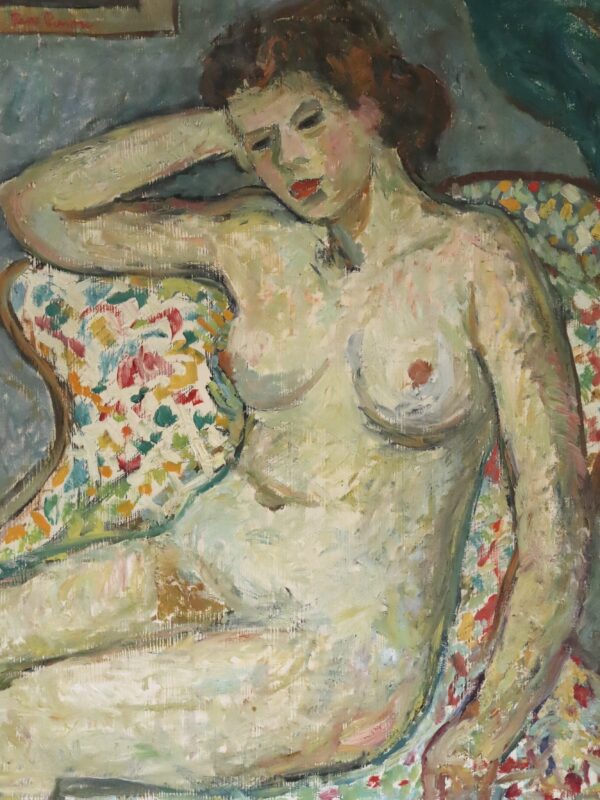 Nude on Patterned Armchair - Image 8