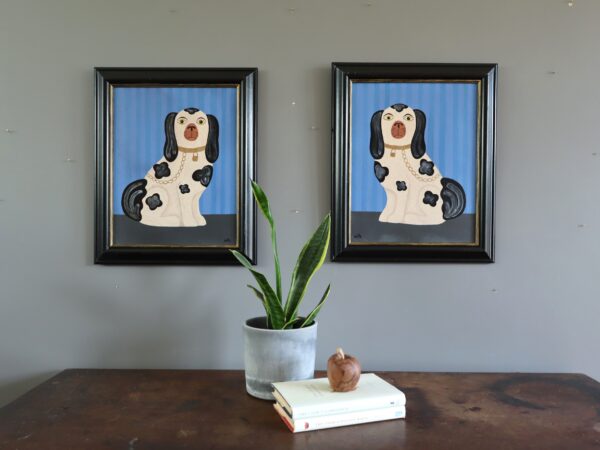 Pair of Staffordshire Dogs (Blue) - Image 2