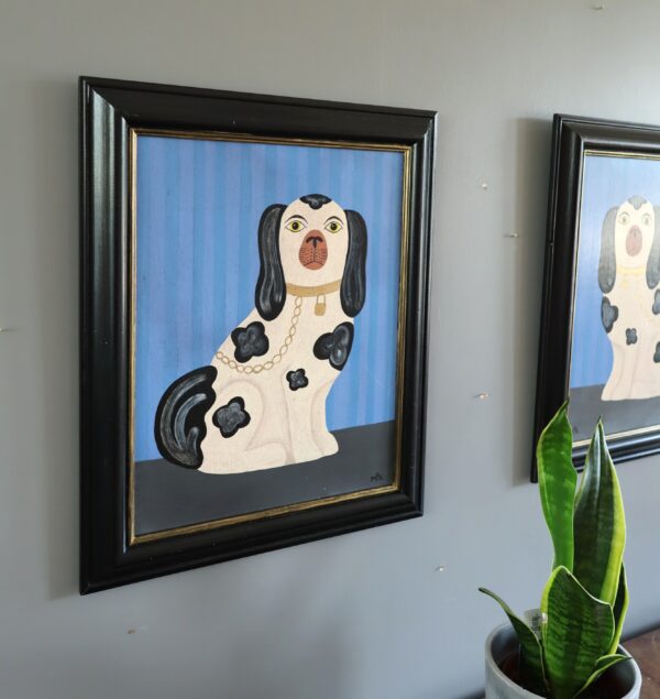 Pair of Staffordshire Dogs (Blue) - Image 3