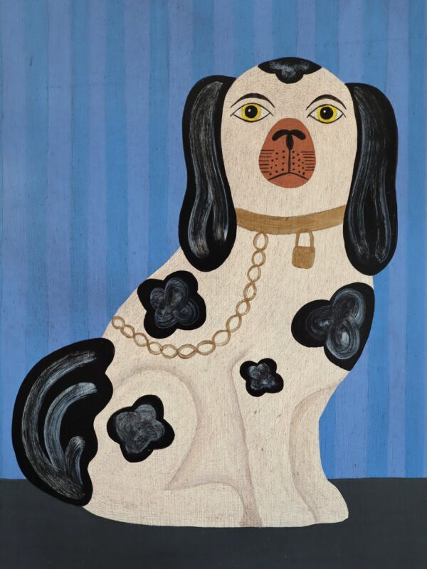Pair of Staffordshire Dogs (Blue) - Image 7