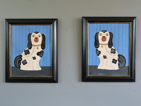 Pair of Staffordshire Dogs (Blue)