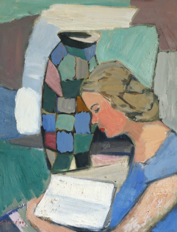 Girl Reading with Vase - Image 7