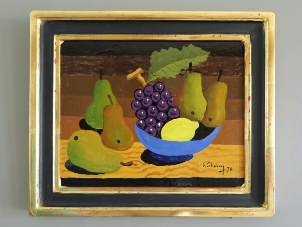 Blue Bowl & Pears