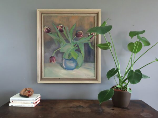 Tulips in a Blue Vase - Image 3
