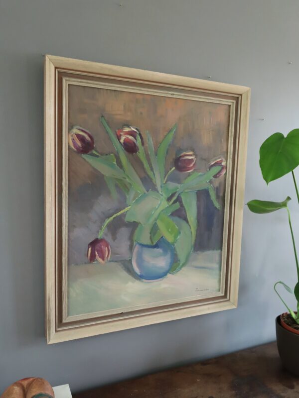Tulips in a Blue Vase - Image 4