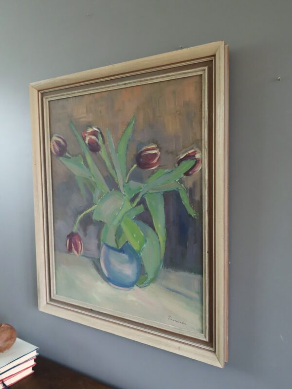 Tulips in a Blue Vase - Image 5