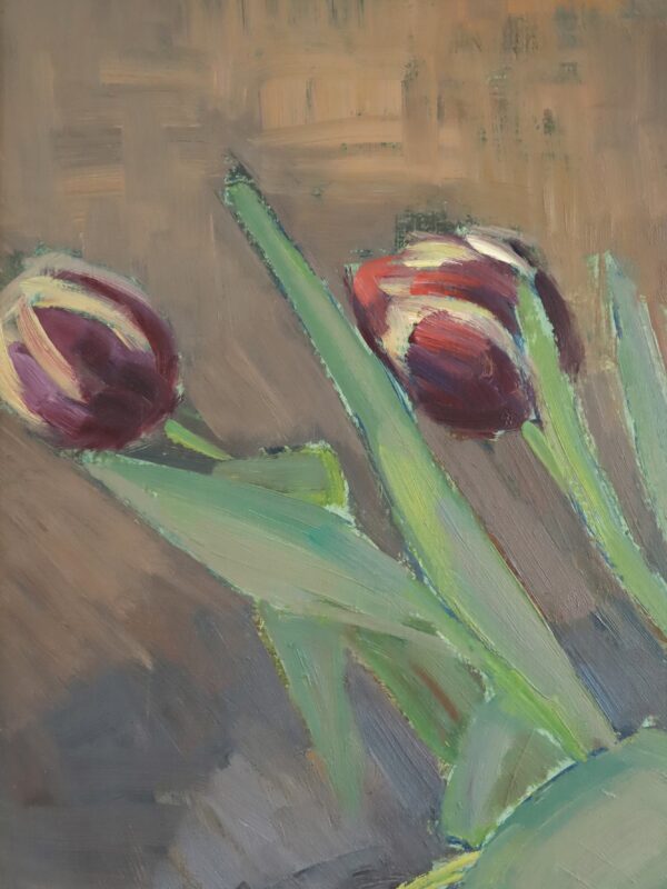 Tulips in a Blue Vase - Image 9