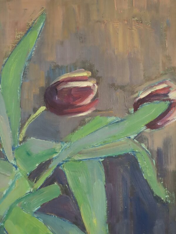 Tulips in a Blue Vase - Image 10