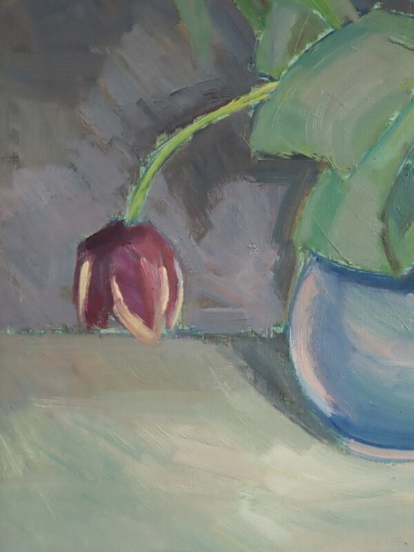 Tulips in a Blue Vase - Image 11