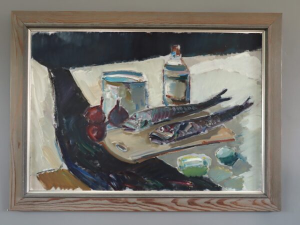 Tabletop Still Life with Fish