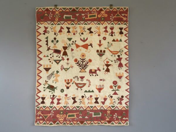Whimsical Afghani Wall Hanging