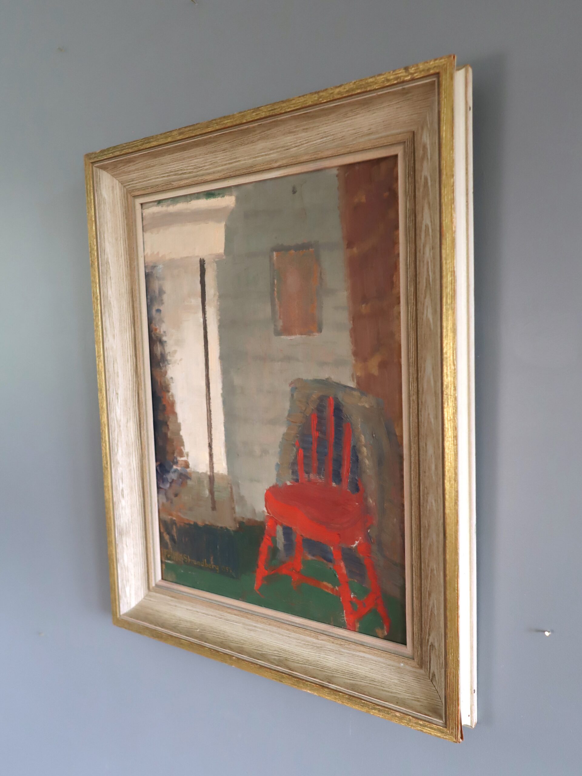 Red Chair by the Fireplace - Image 3