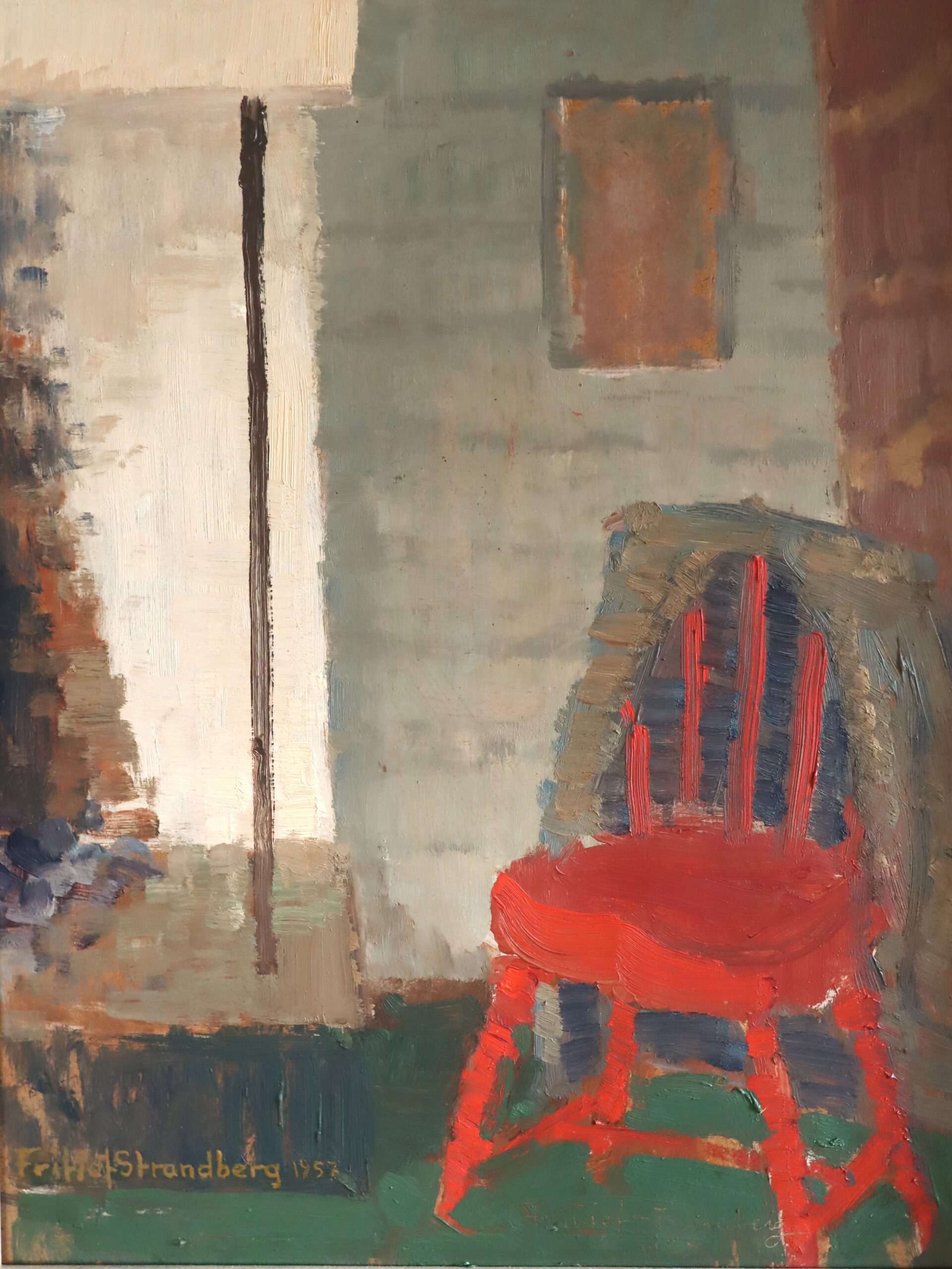 Red Chair by the Fireplace - Image 7