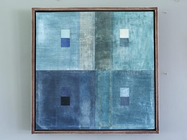 Geometric Collage in Blues