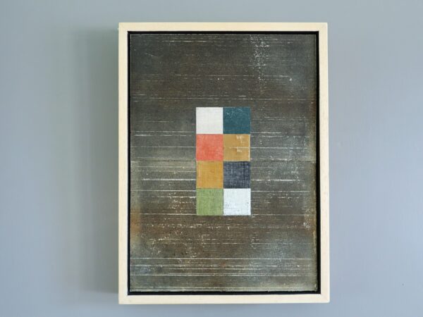 Geometric Collage in Taupe