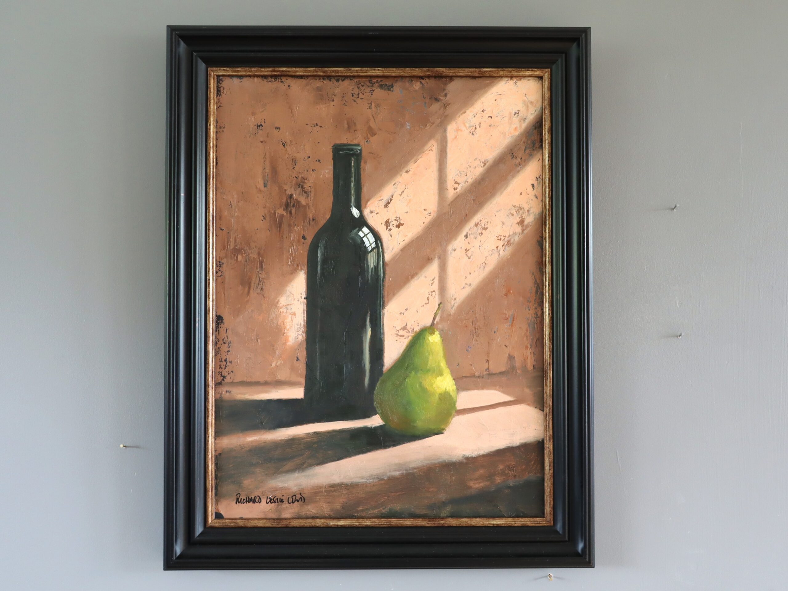 Bottle & Pear by the Window