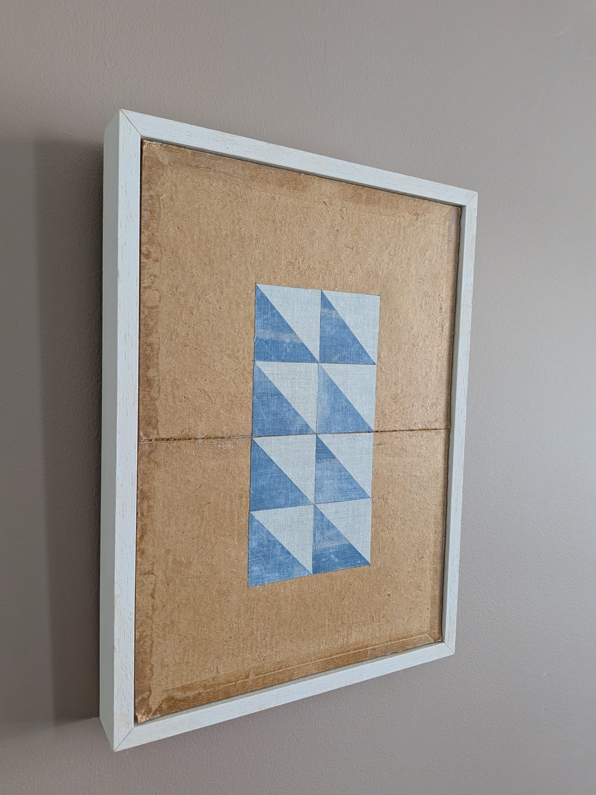 Geometric Collage in Blue Triangles - Image 5