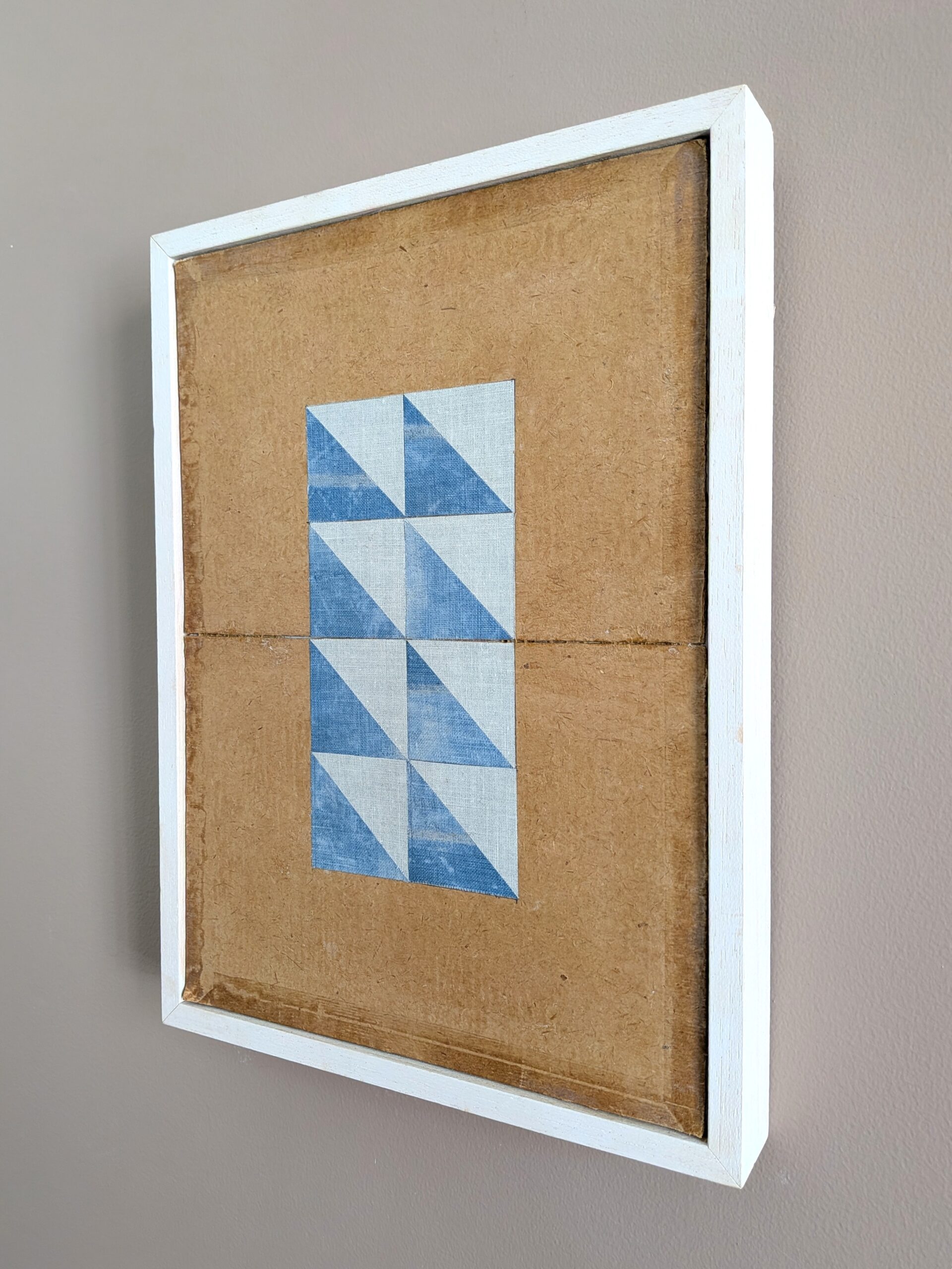 Geometric Collage in Blue Triangles - Image 3